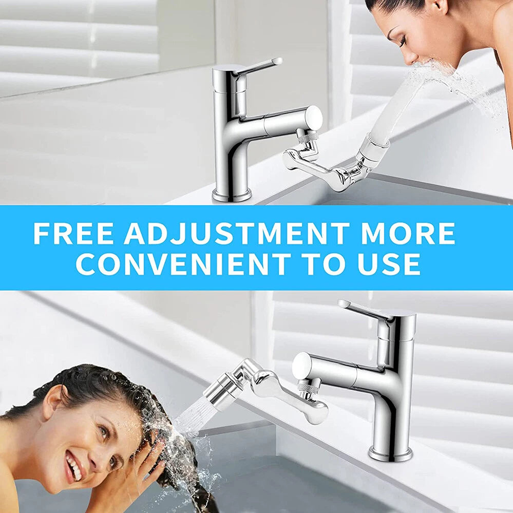 2 Pack Universal 1080° Swivel Robotic Arm Swivel Extension Abs Faucet Aerator